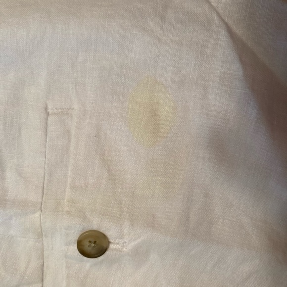 LOFT white linen shorts with tie belt - Picture 7 of 8